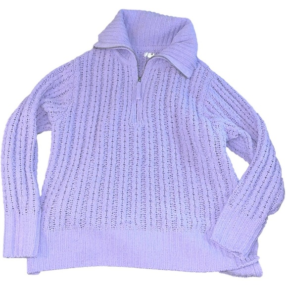 Aerie Cable Car Quarter Zip Sweater - Picture 2 of 6